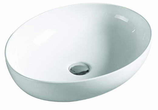 Gloss White Fine Ceramic Above Counter Basin – 520×395×130mm