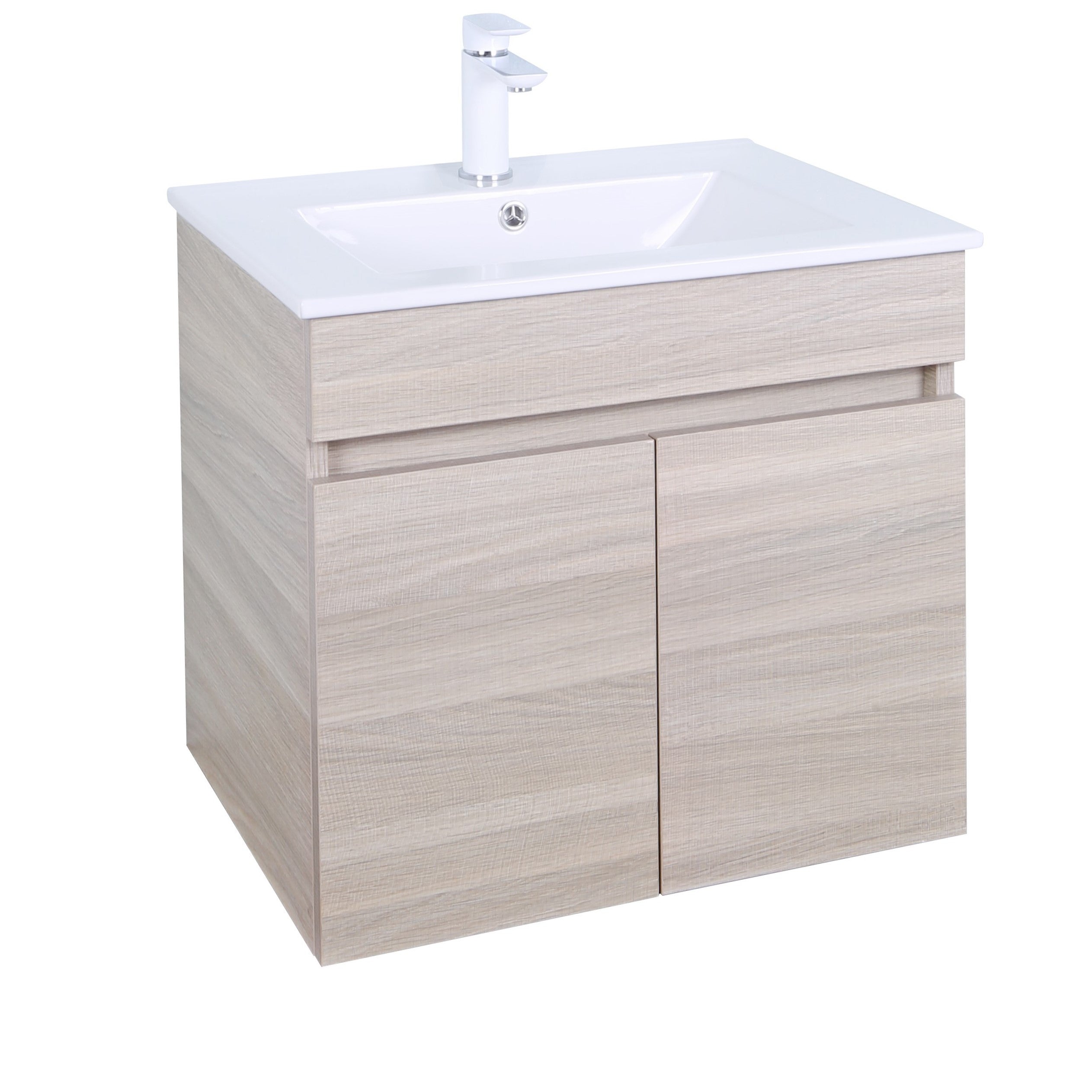 Evie PVC Wall Hung Bathroom Vanity Oak