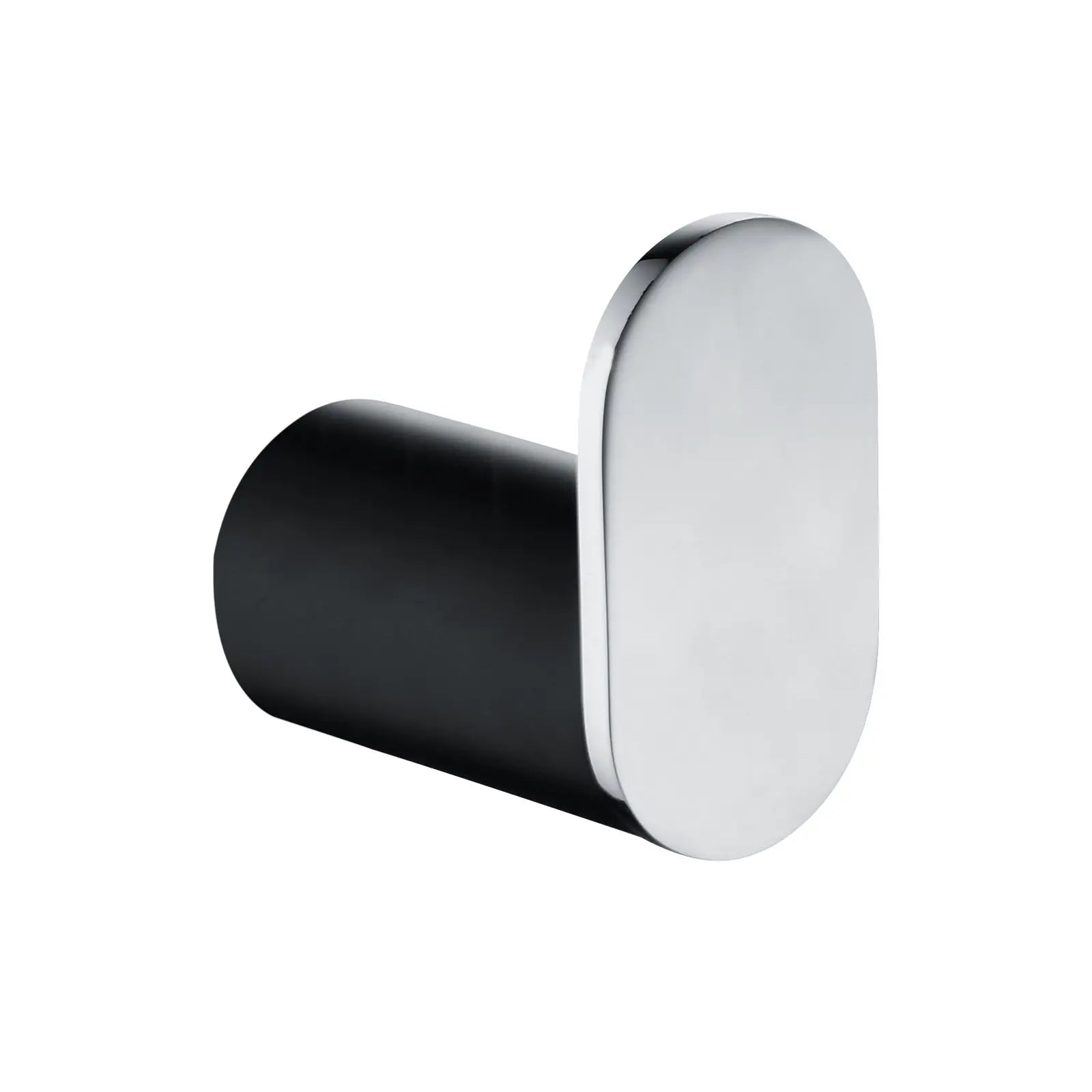 Esperia Matte Matte Black & Chrome Round Robe Hook