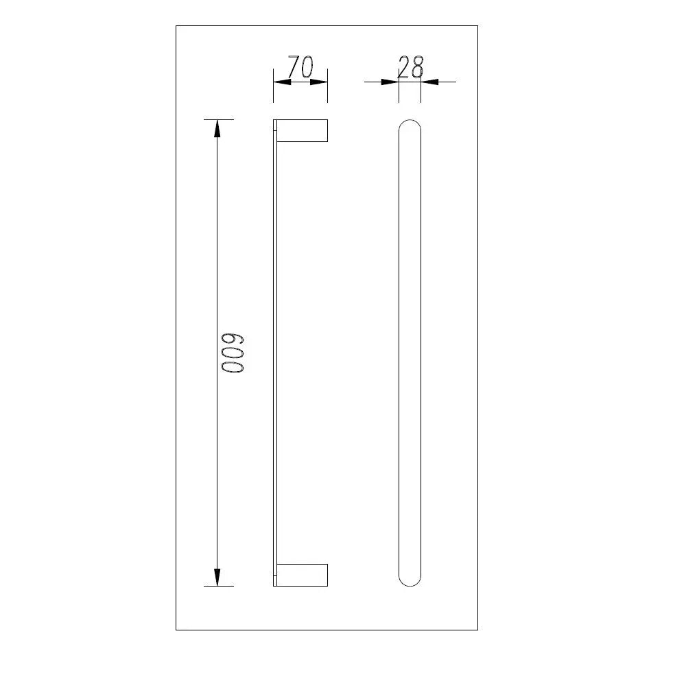 Esperia Brushed Yellow Gold 600mm Single Towel Rail