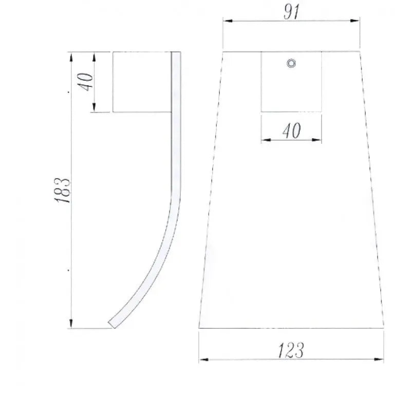 Esperia Brushed Nickel Square Bath Spout