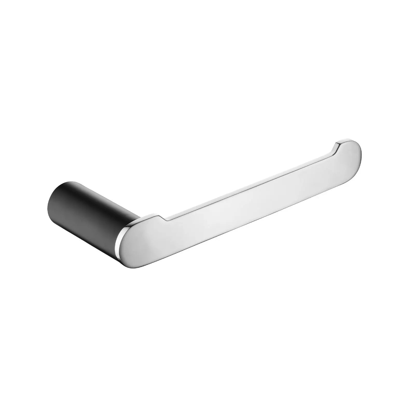 Esperia Matte Black & Chrome Toilet Roll Holder