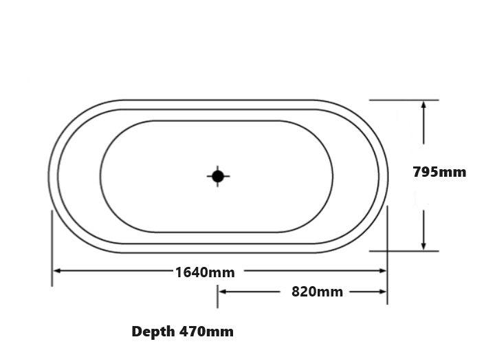 Florentine 1500/1680*795*470mm Gloss White Acrylic 6/10/14 Jets Oval Drop In Spa Bath Tub - Living and Bathroom