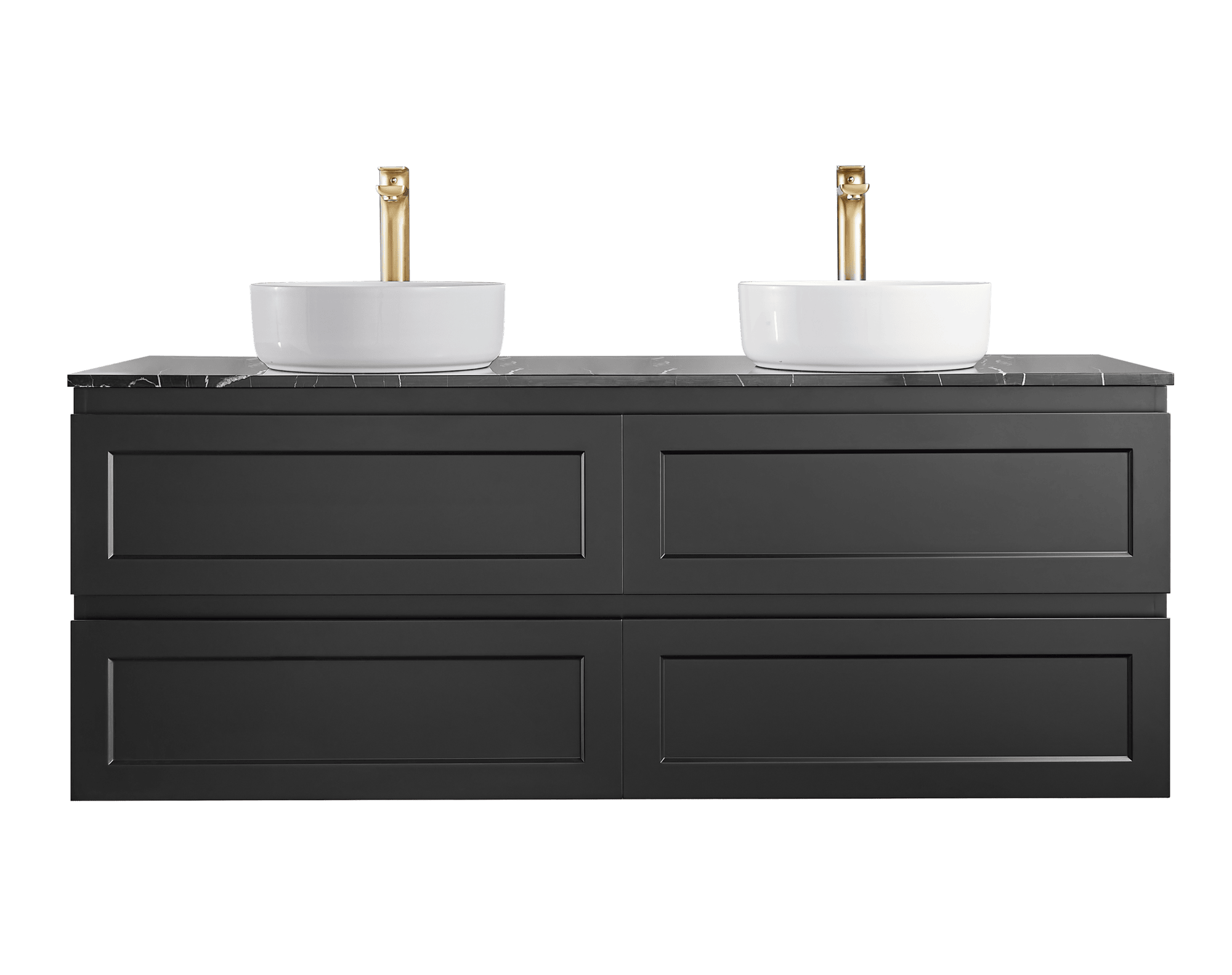 Fremantal PVC Waterproof Wall Hung Bathroom Vanity Matte Black