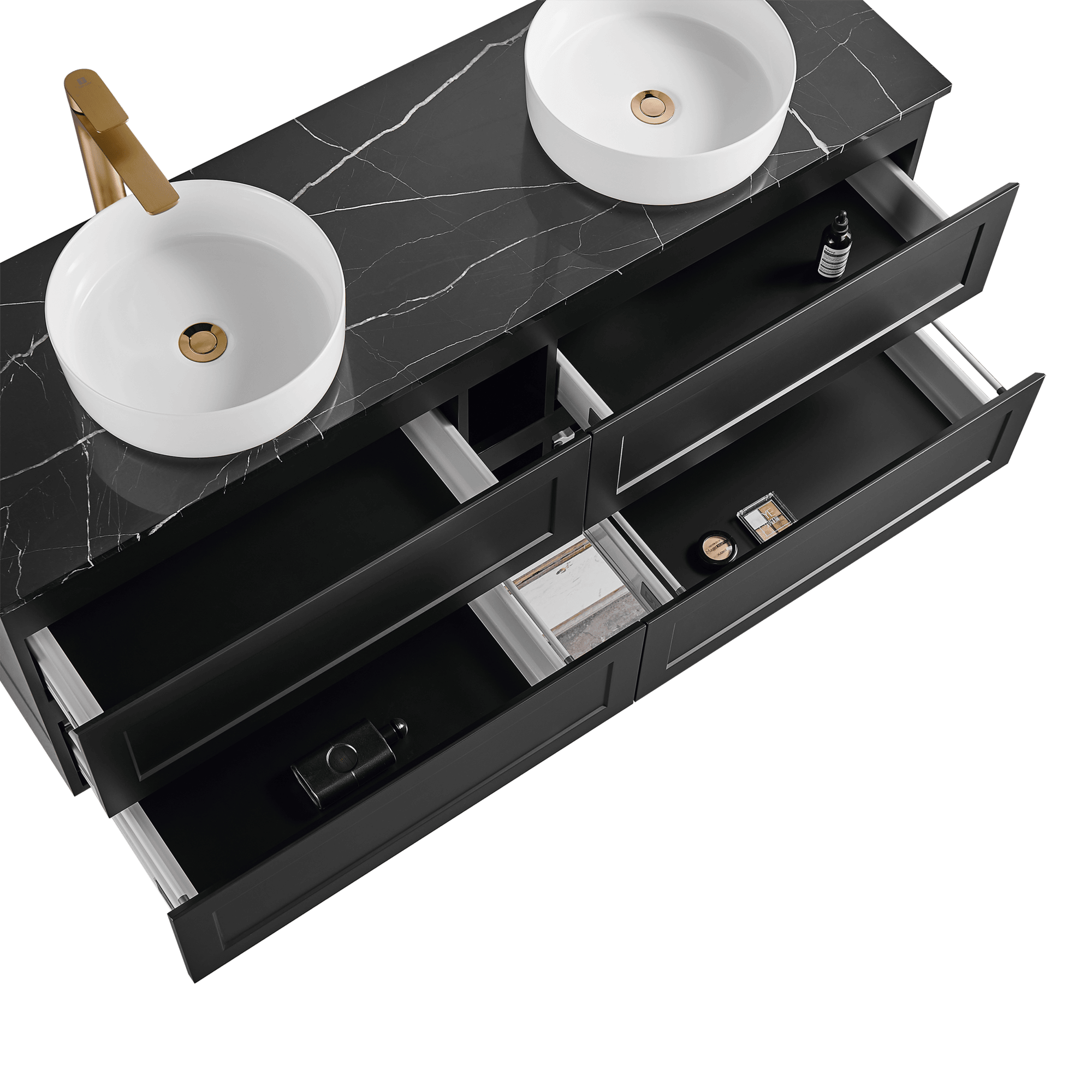 Fremantal PVC Waterproof Wall Hung Bathroom Vanity Matte Black