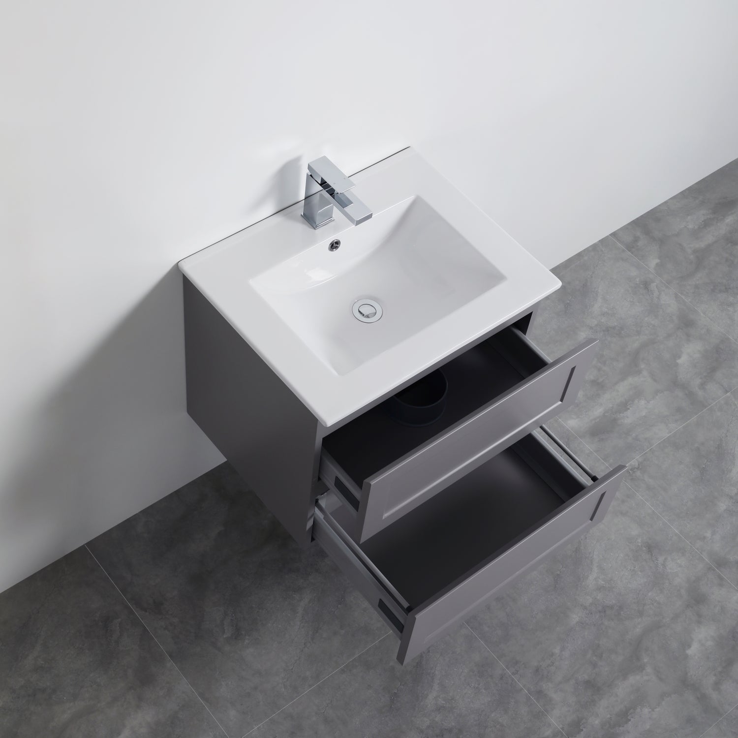 Fremantal PVC Waterproof  Wall Hung Bathroom Vanity  Matte Grey