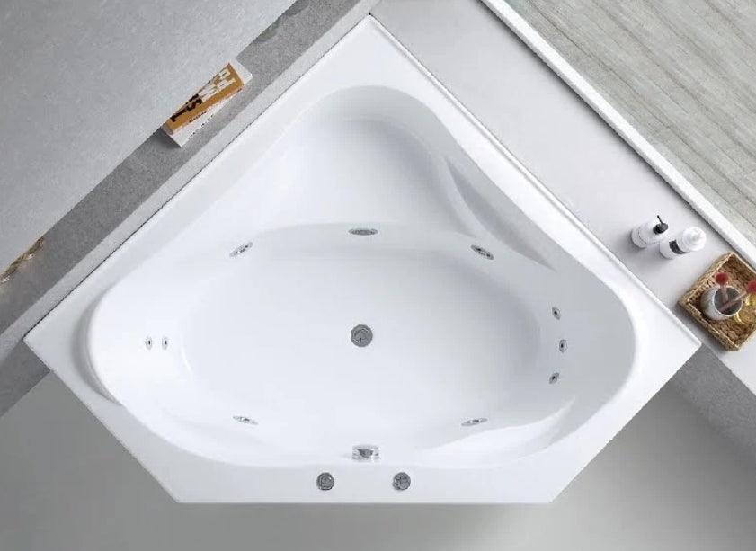 FS53 1290/1490*1290/1490*640mm White 12 Jets Acrylic Freestanding Spa Bathtub - Living and Bathroom