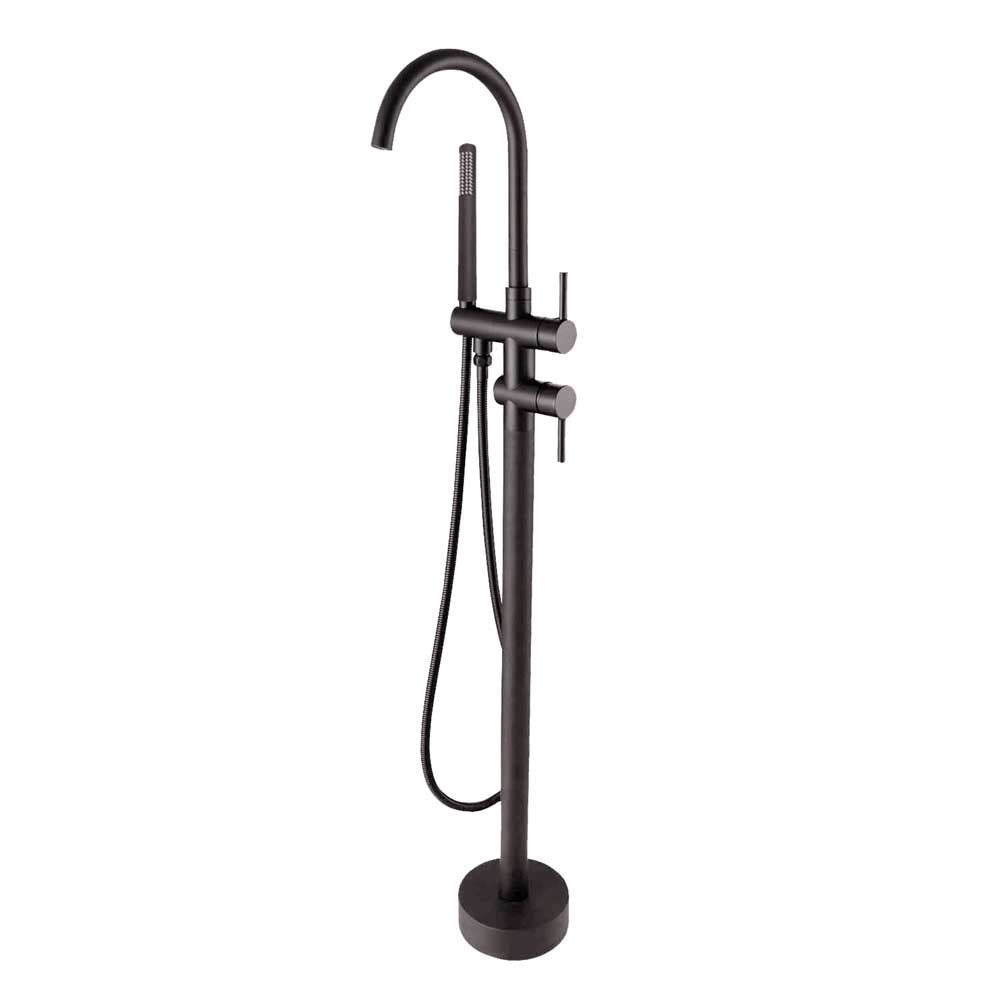 Lucid Pin Free Standing Bath Mixer with Hand Shower