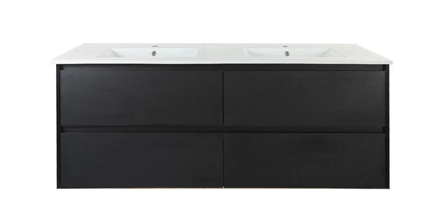 HERA 1500mm Wall-Hung Vanity - Black Oak