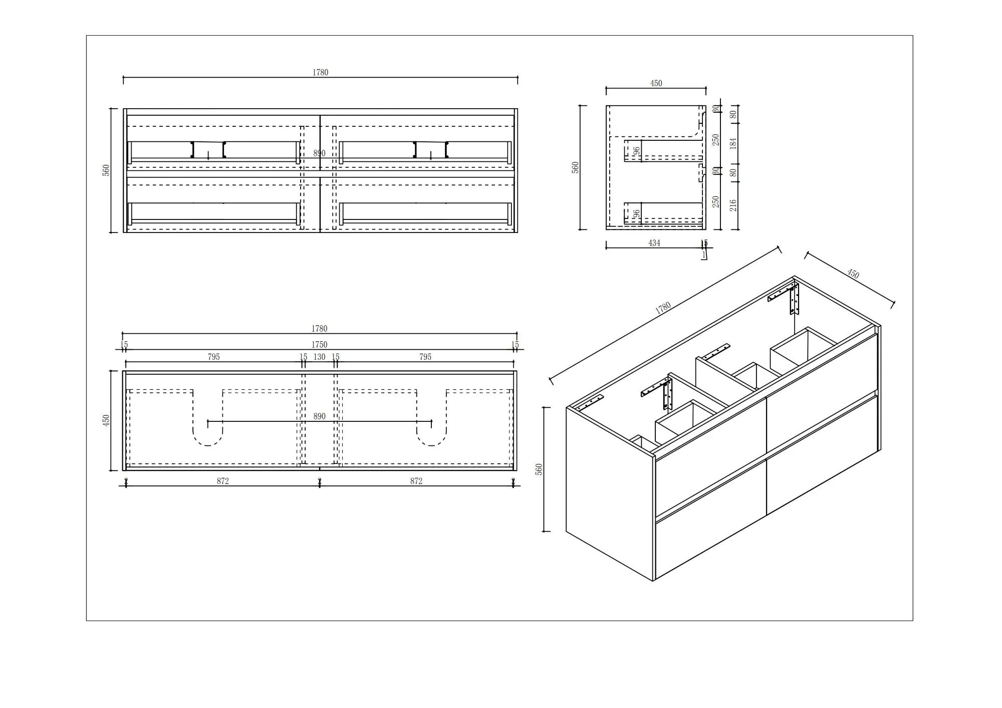 Hera Wallhung Vanity Tas Oak