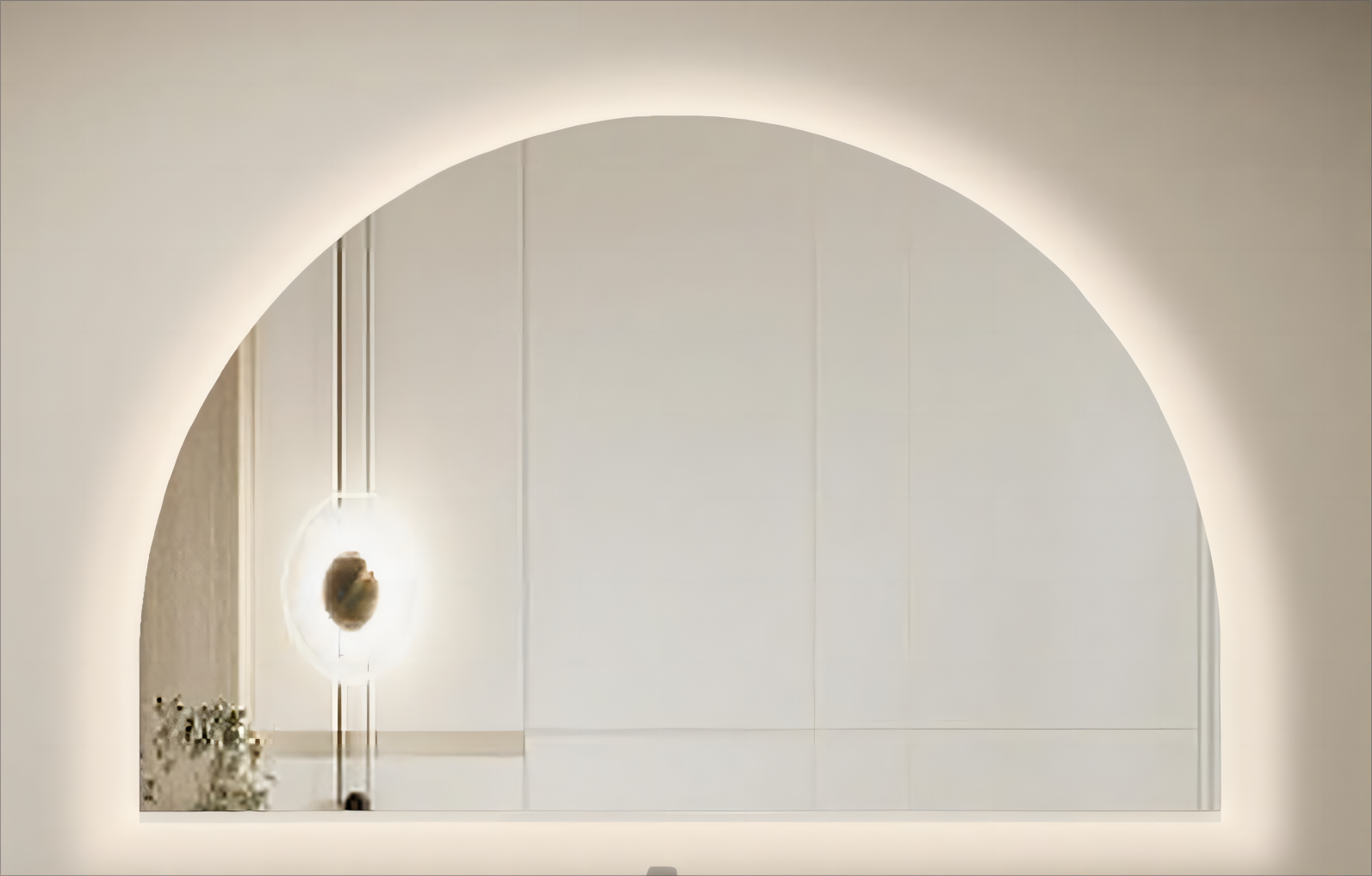 Arco Back Lit Led Mirror Pencil Edge