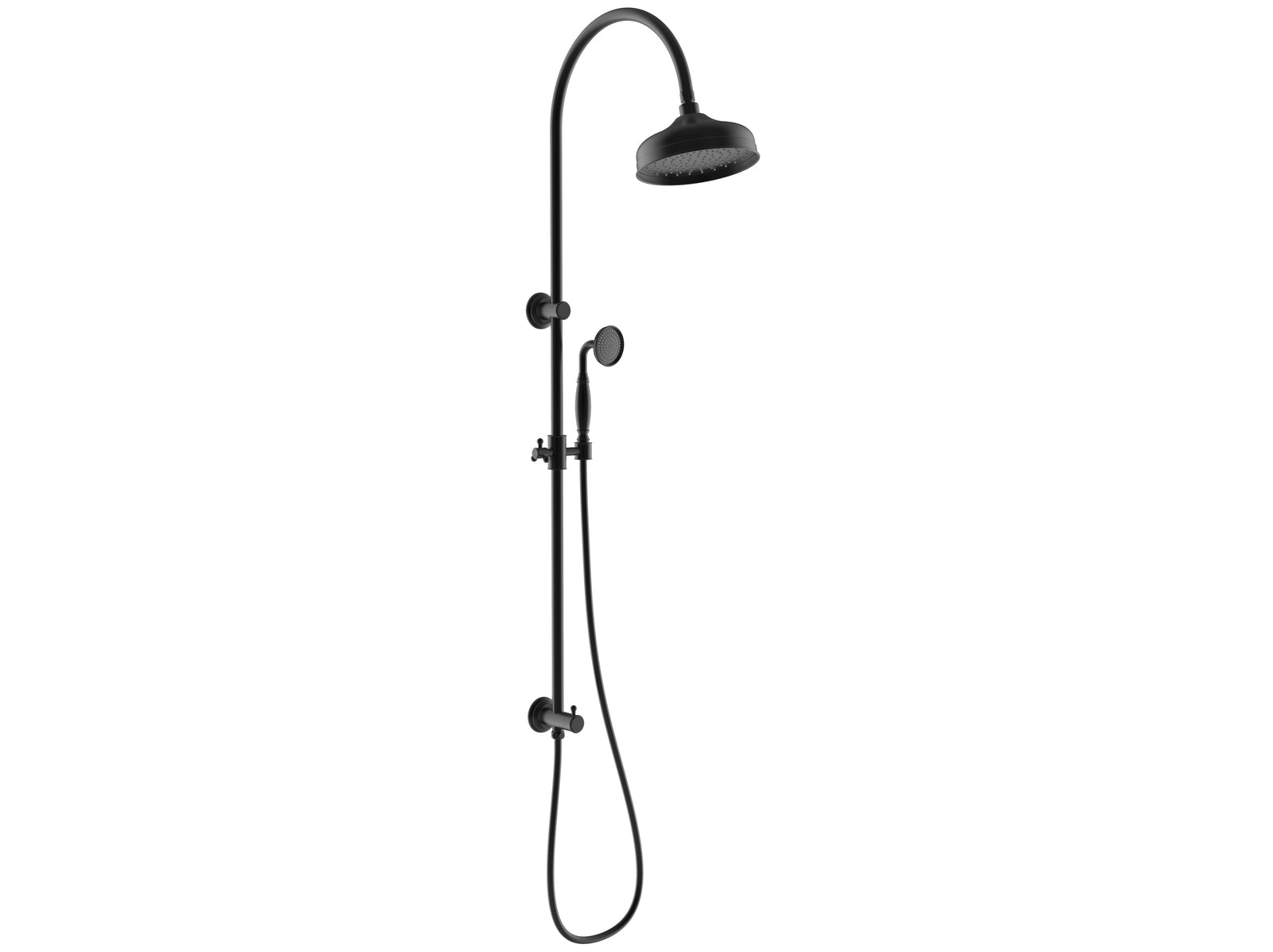 Ikon Clasico round multi function shower Combo Matte Black
