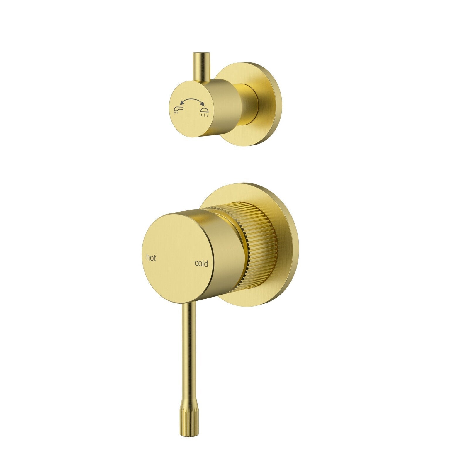 Ikon Linie Wall Diverter Mixer Brushed Gold