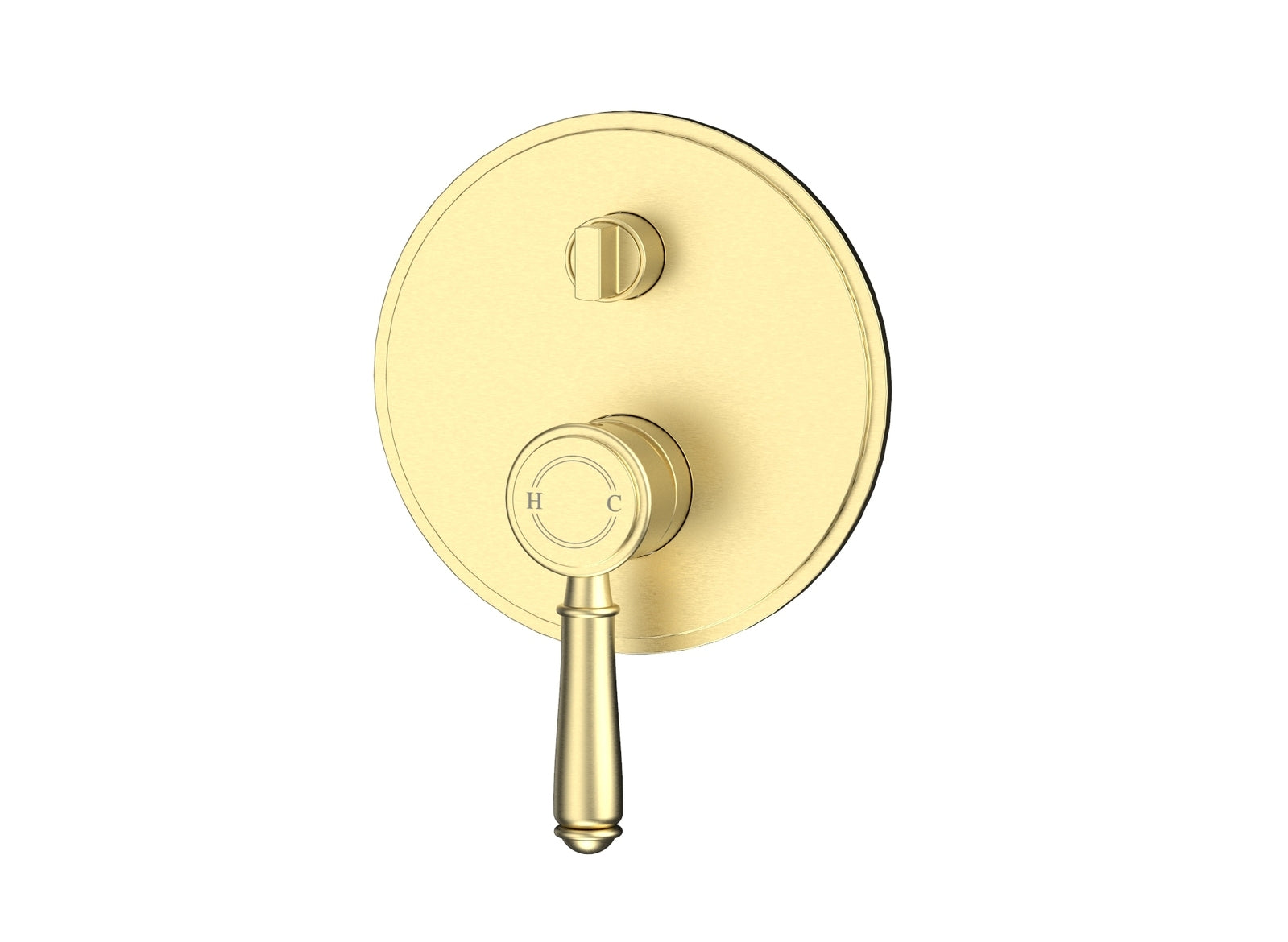 Ikon Clasico Wall Mixer With Diverter Brushed Gold