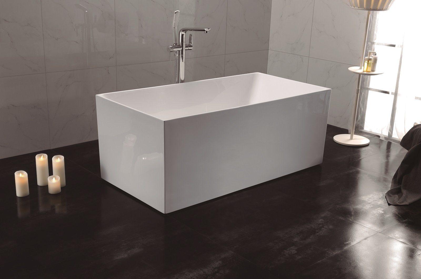 ORTA 1400mm Multi-Fix Freestanding Gloss White Bathtub - Living and Bathroom