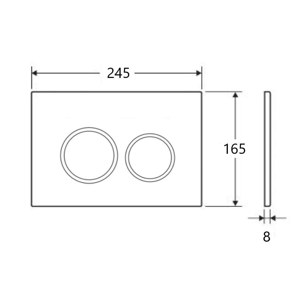 MERCIO Access Plate Round Black - Living and Bathroom