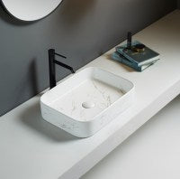 Kliff Above Counter Basin 505*370*110 Matt marble White