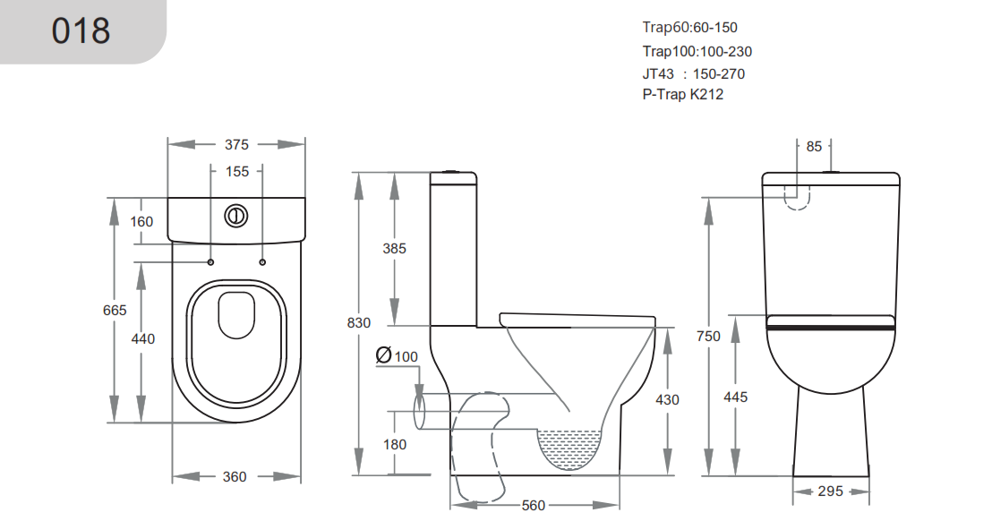 Bela Skew Box Rim Toilet Suite