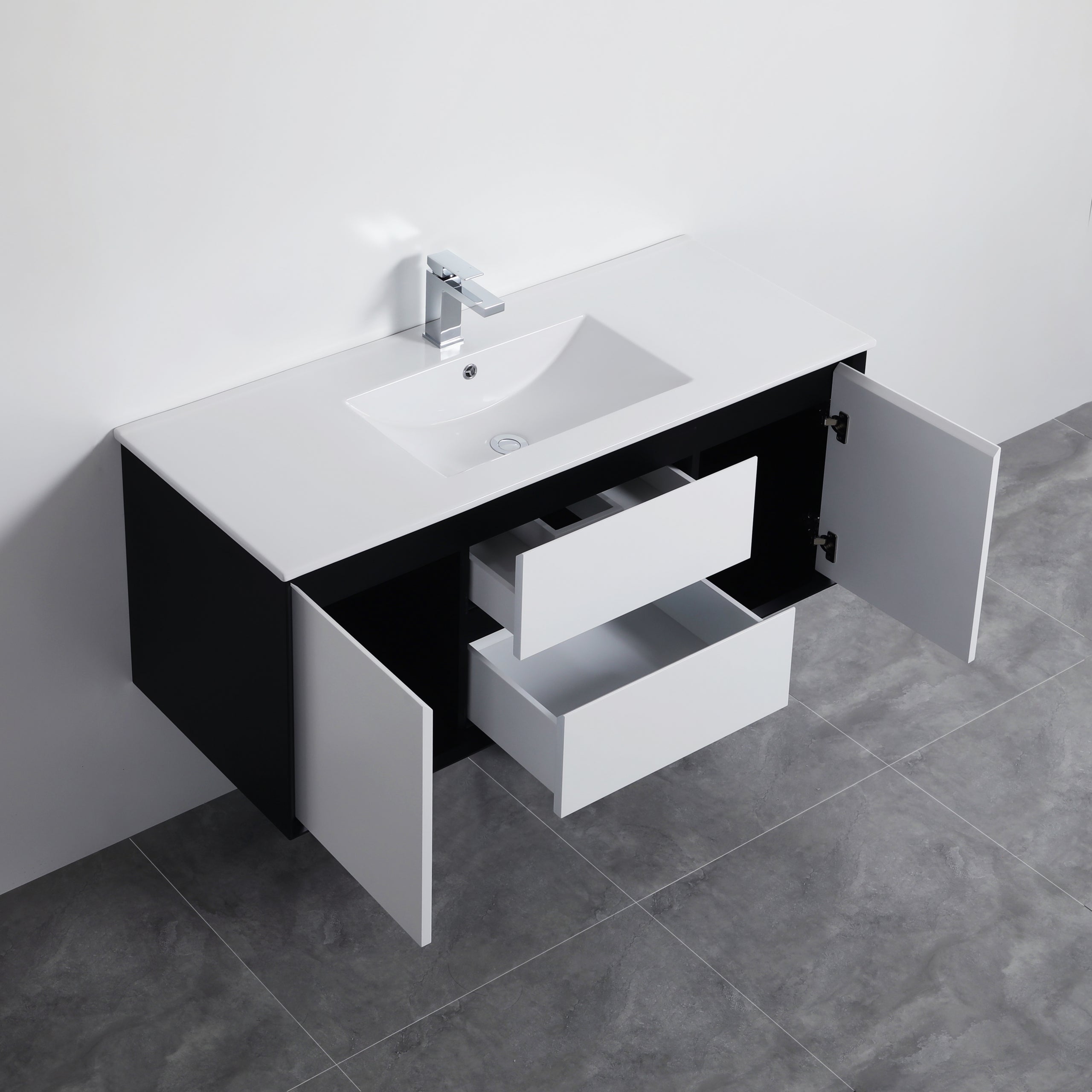 Petra PVC Wall Hung Bathroom Vanity White