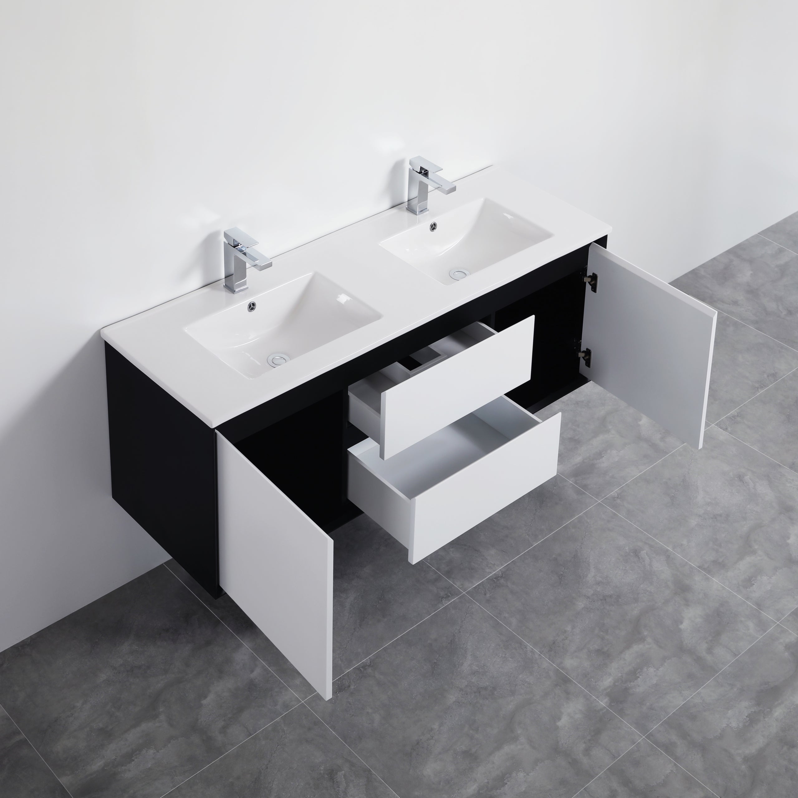 Petra PVC Wall Hung Bathroom Vanity White