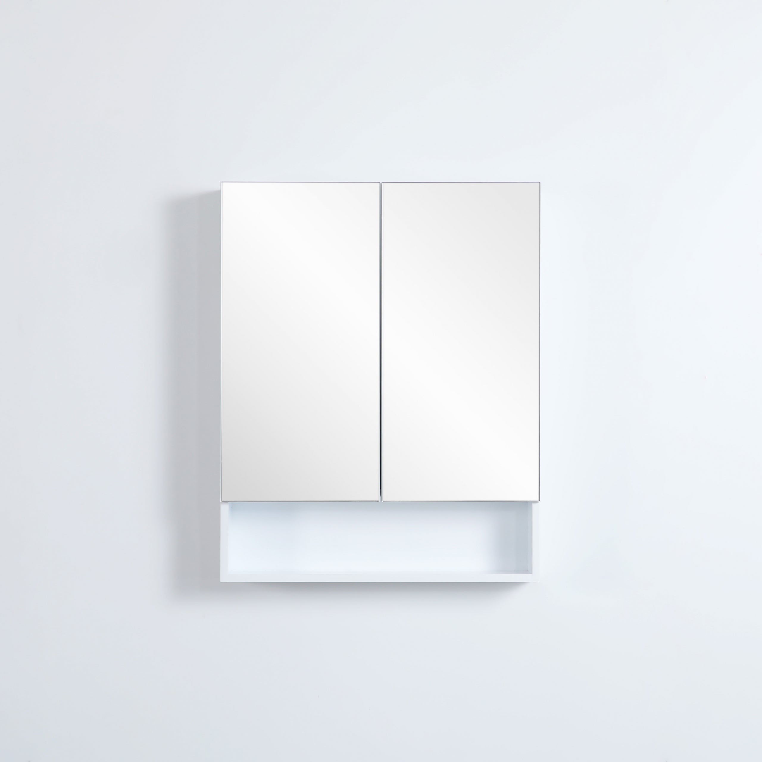 Fremantle PVC Shaving Cabinet With Open Shelf Matte White