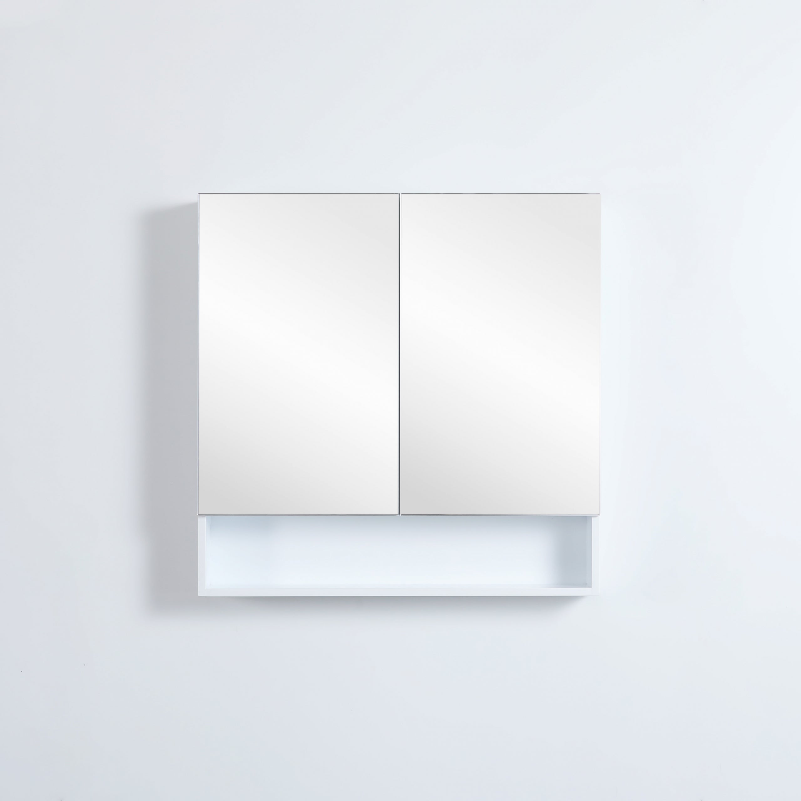 Fremantle PVC Shaving Cabinet With Open Shelf Matte White
