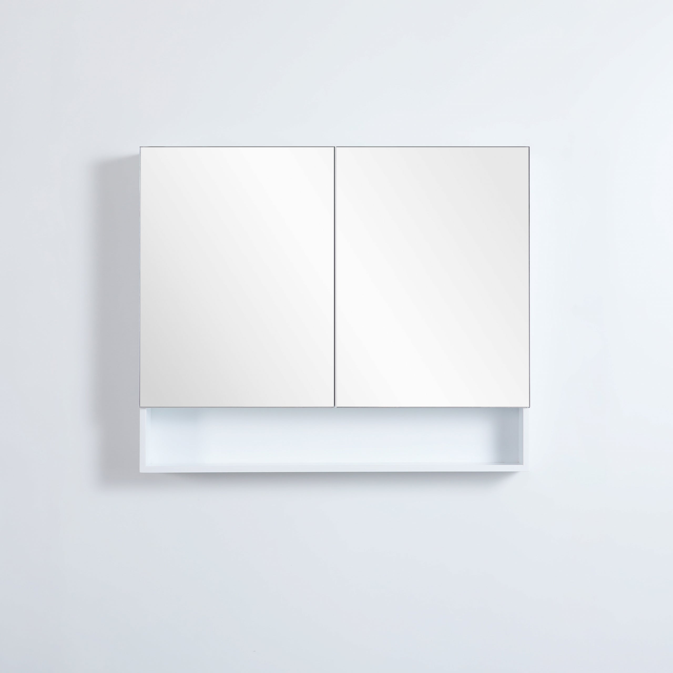 Fremantle PVC Shaving Cabinet With Open Shelf Matte White