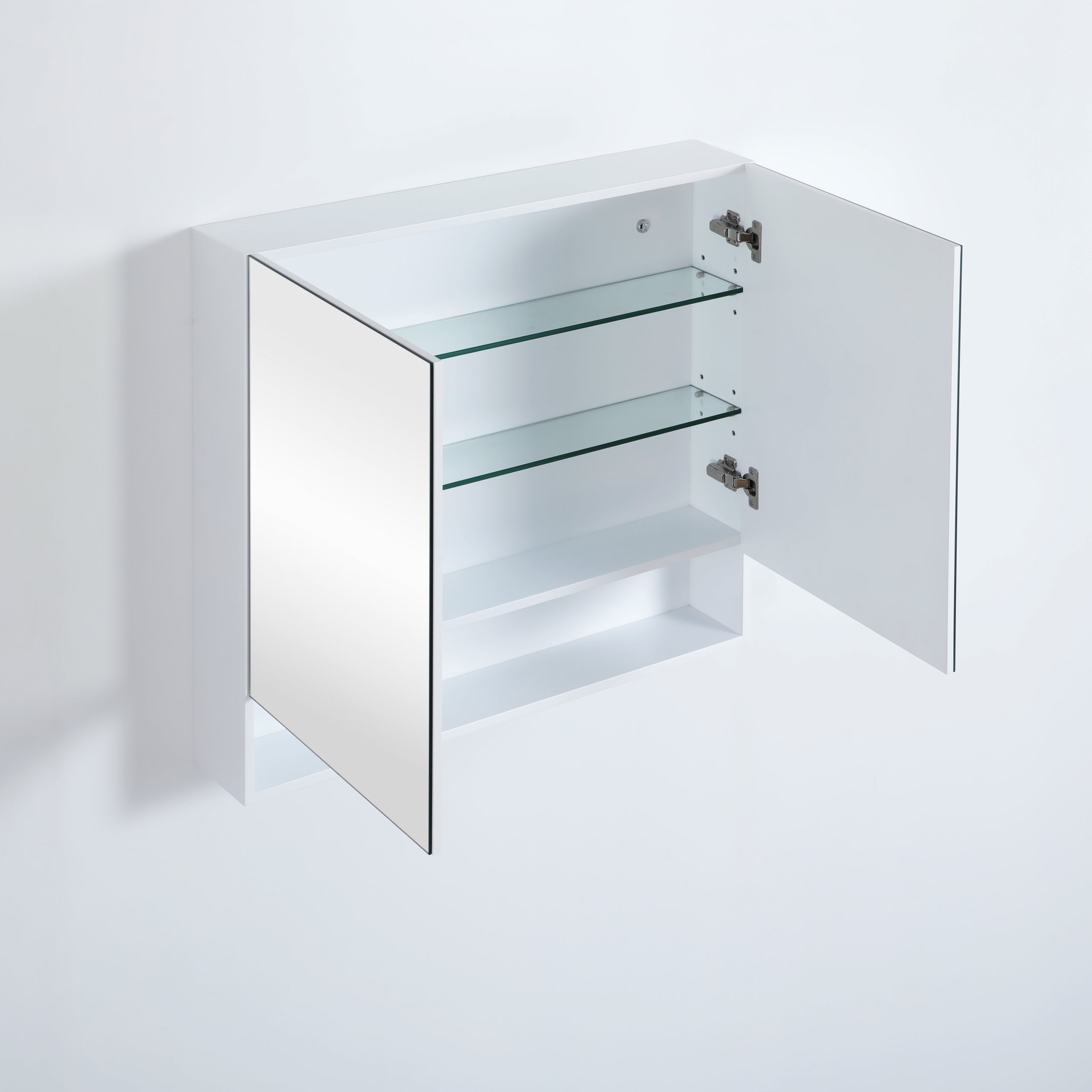 Fremantle PVC Shaving Cabinet With Open Shelf Matte White