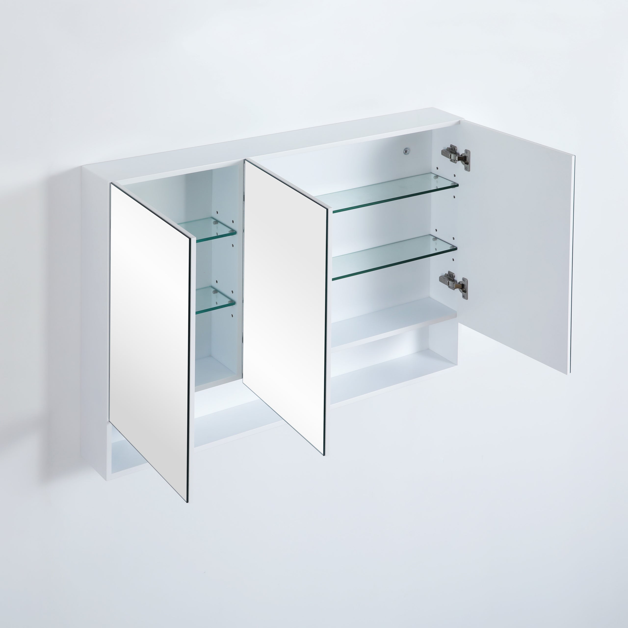 Fremantle PVC Shaving Cabinet With Open Shelf Matte White