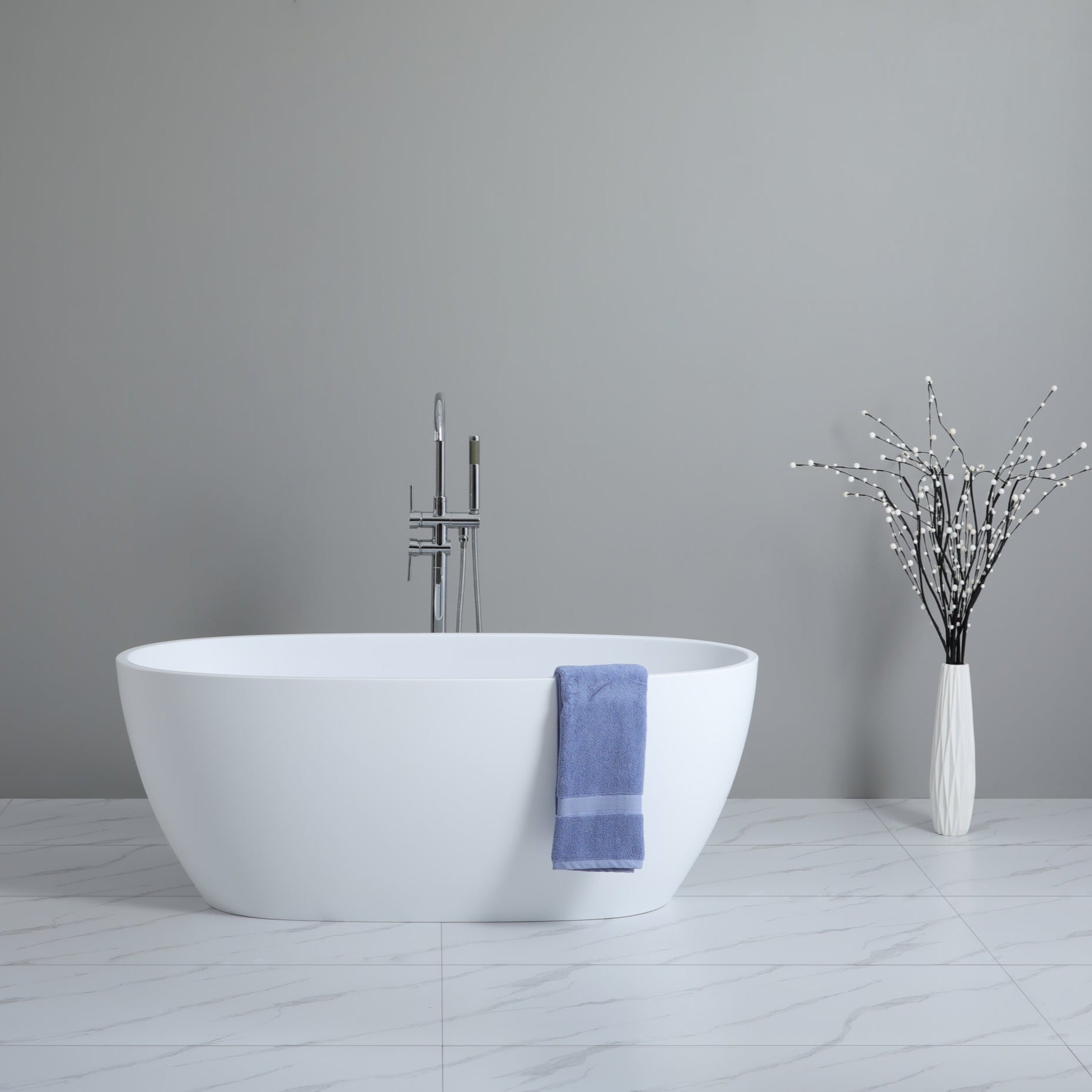 Stella Freestanding Bathtub Matt White (Available in 1500mm and 1700mm)