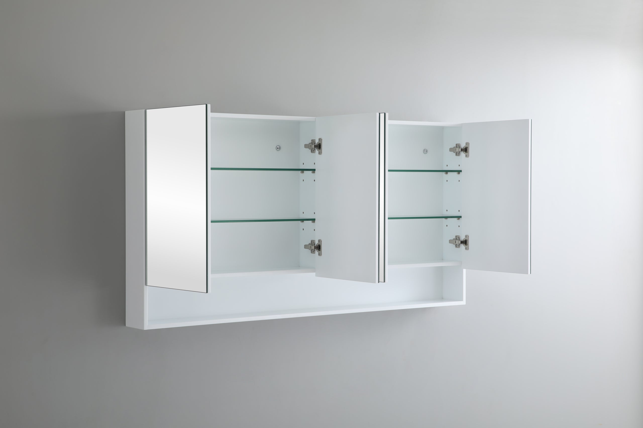 Fremantle PVC Shaving Cabinet With Open Shelf Matte White