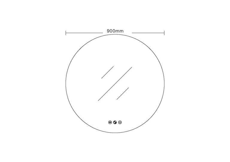 LED Round Mirror 900mm - Living and Bathroom