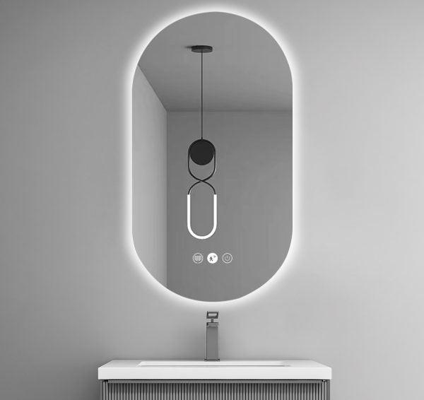 LED Oval Mirror 900 x 500mm - Living and Bathroom