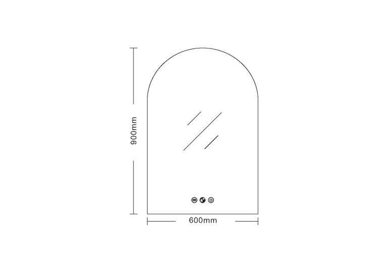LED Arch Mirror 900 x 600mm (New Arrival) - Living and Bathroom