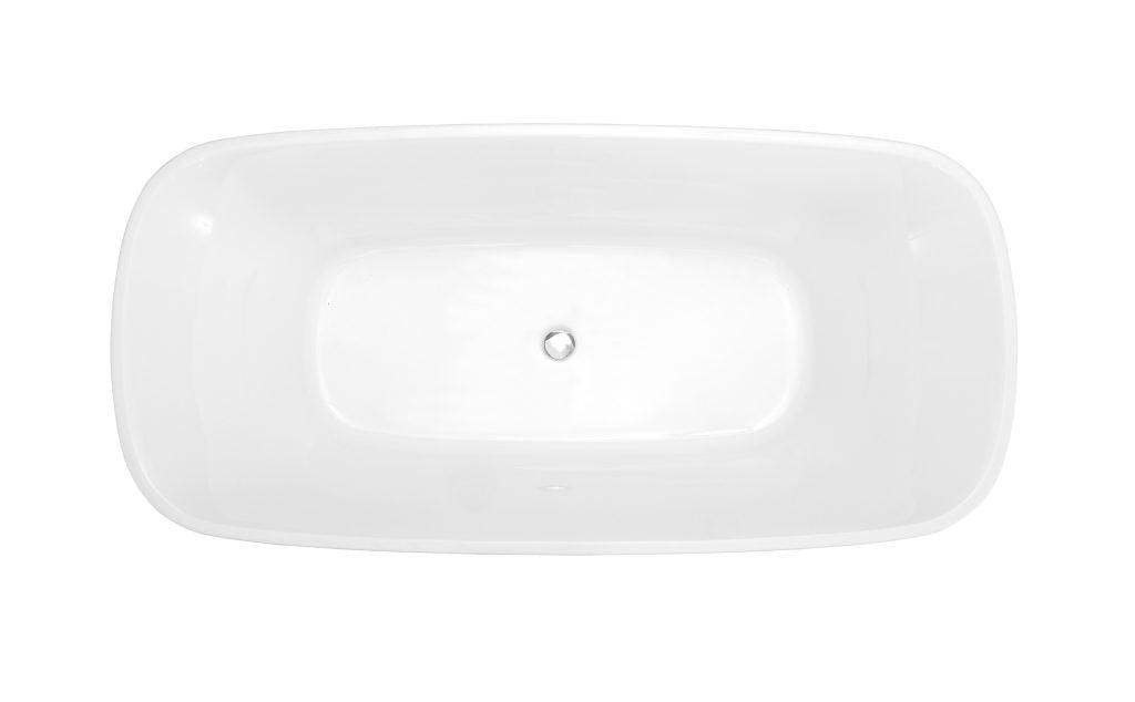 Libra 1700mm Freestanding Gloss White Bathtub - Living and Bathroom