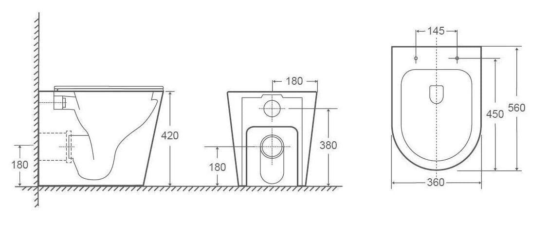 Agena Rimless Wall faced Floor Pan