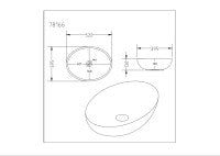 Carey Above Counter Basin 520*395*130 Matt marble black