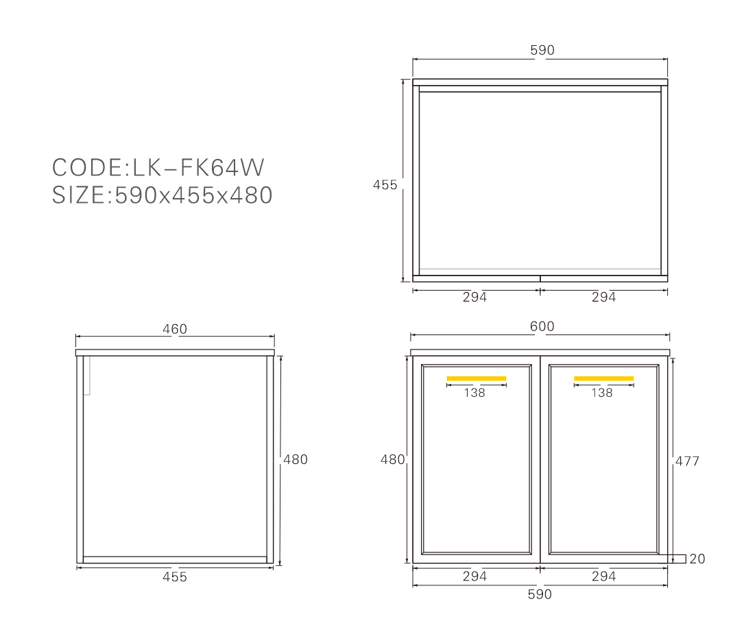 Kingsley Federation Wall Hung PVC Cabinet Matte White