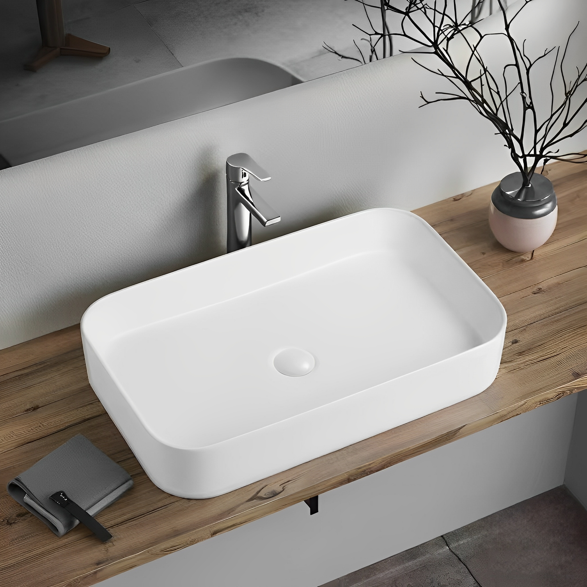Kliff Above Counter Basin 605*375*113 Matte White