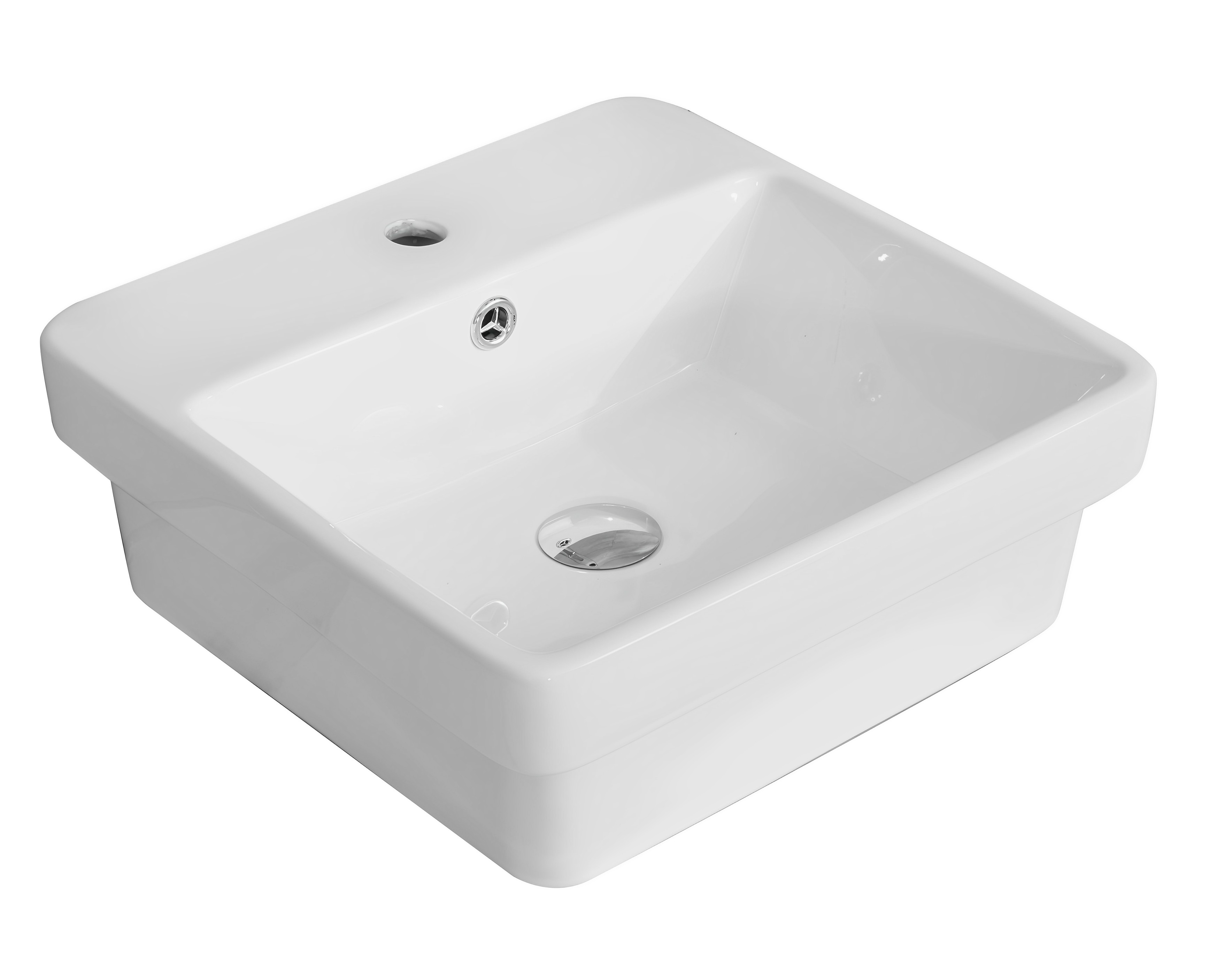 Kliff Insert Basin Tap Hole 415*415*155 Gloss white