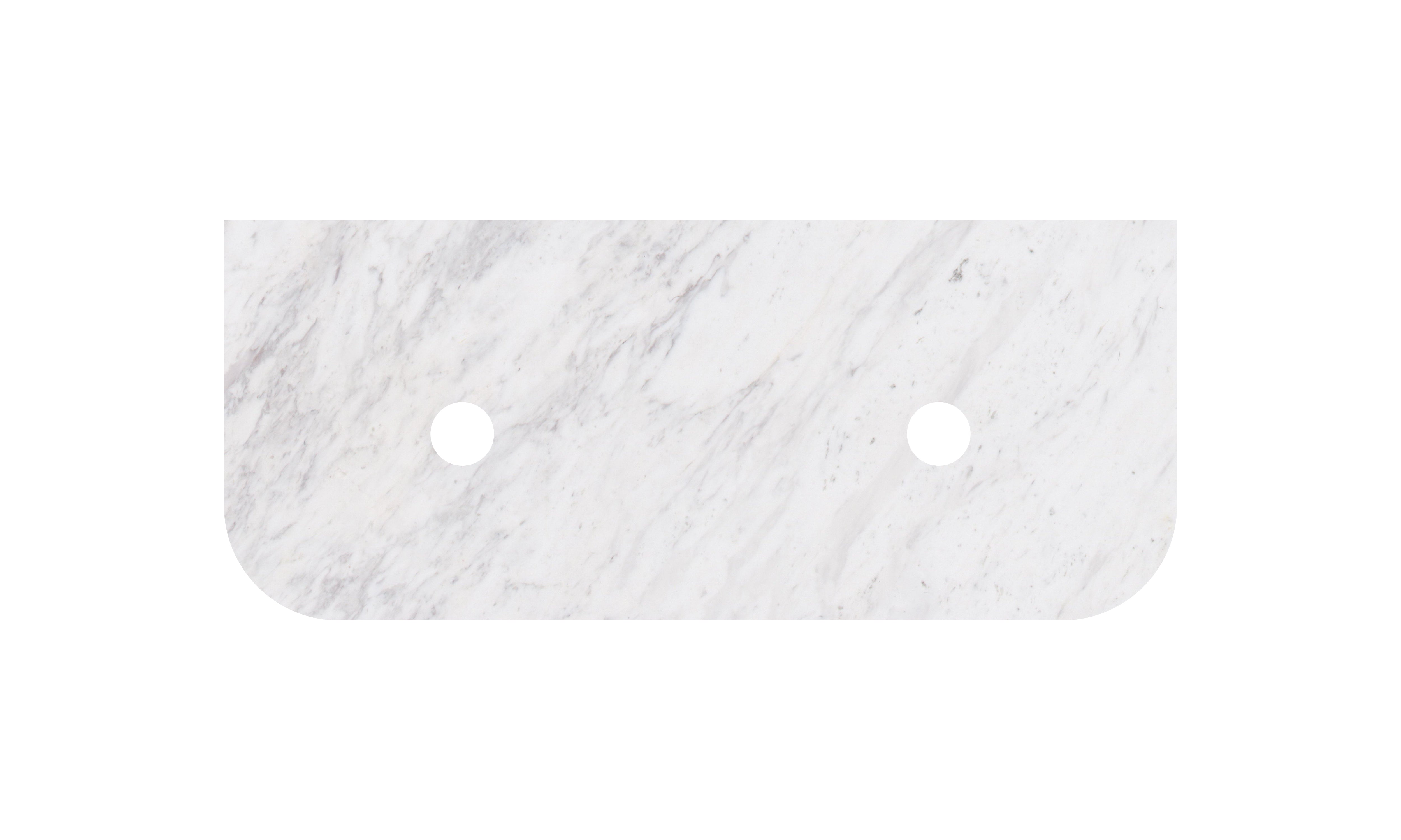 Carrara Curve White Marble Stone Top