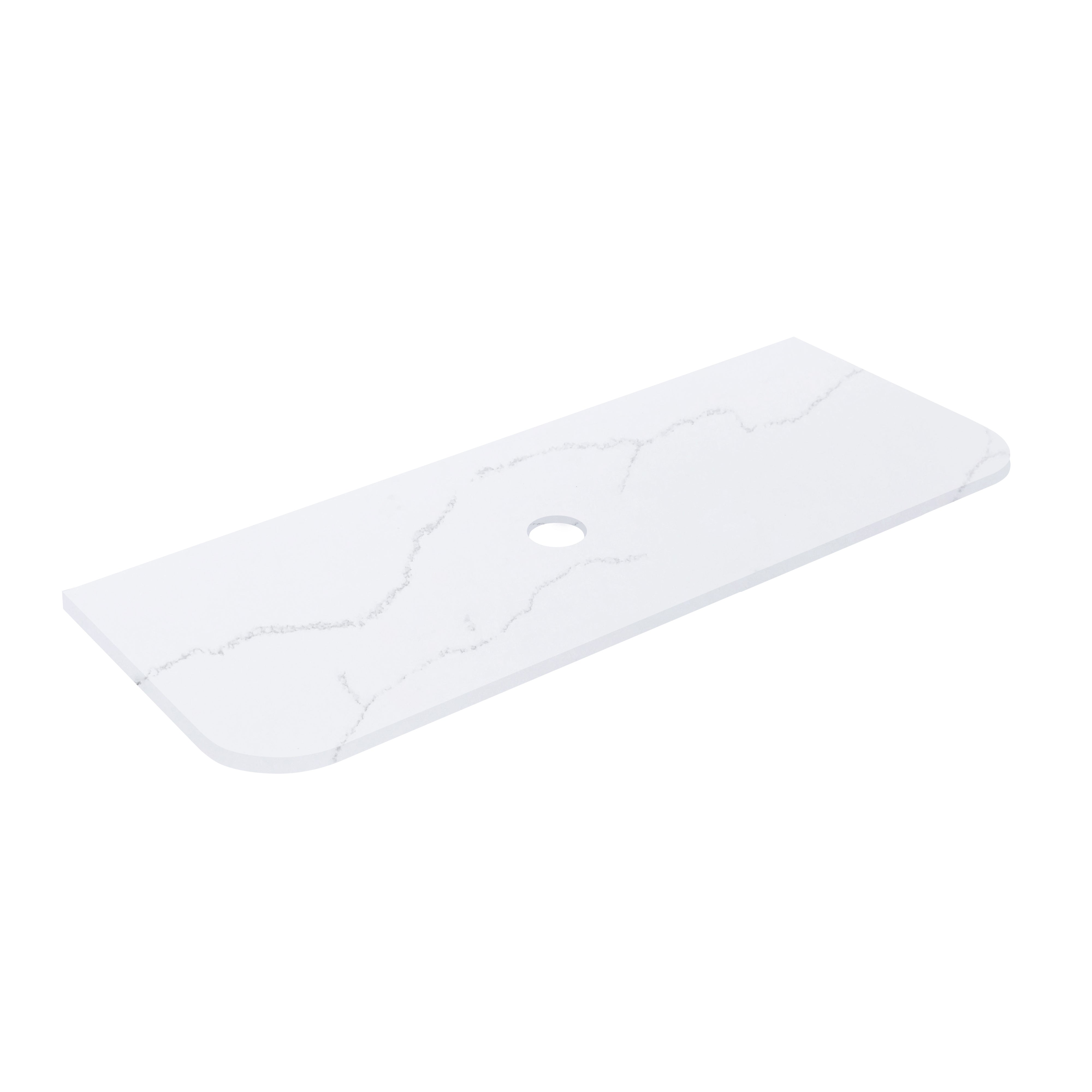 Calacatta Artic Curve Matte White  Solid Surface Stone Top