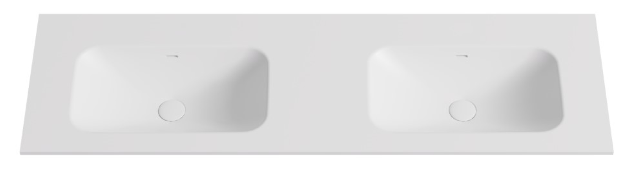 Solid Surface Stone with integrated Basin Matte White