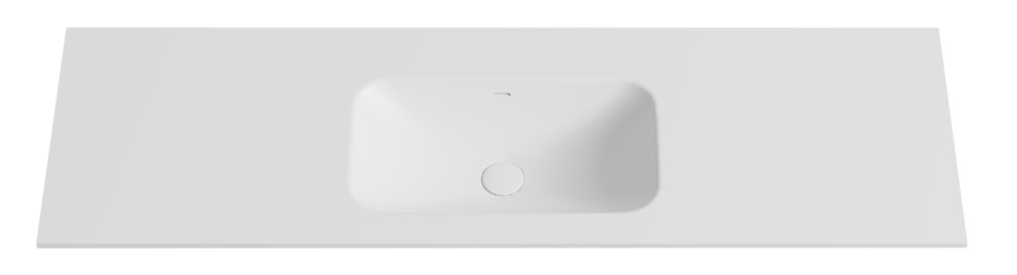 Solid Surface Stone with integrated Basin Matte White