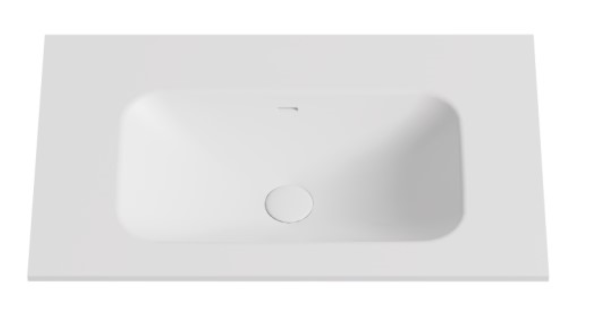 Solid Surface Stone with integrated Basin Matte White