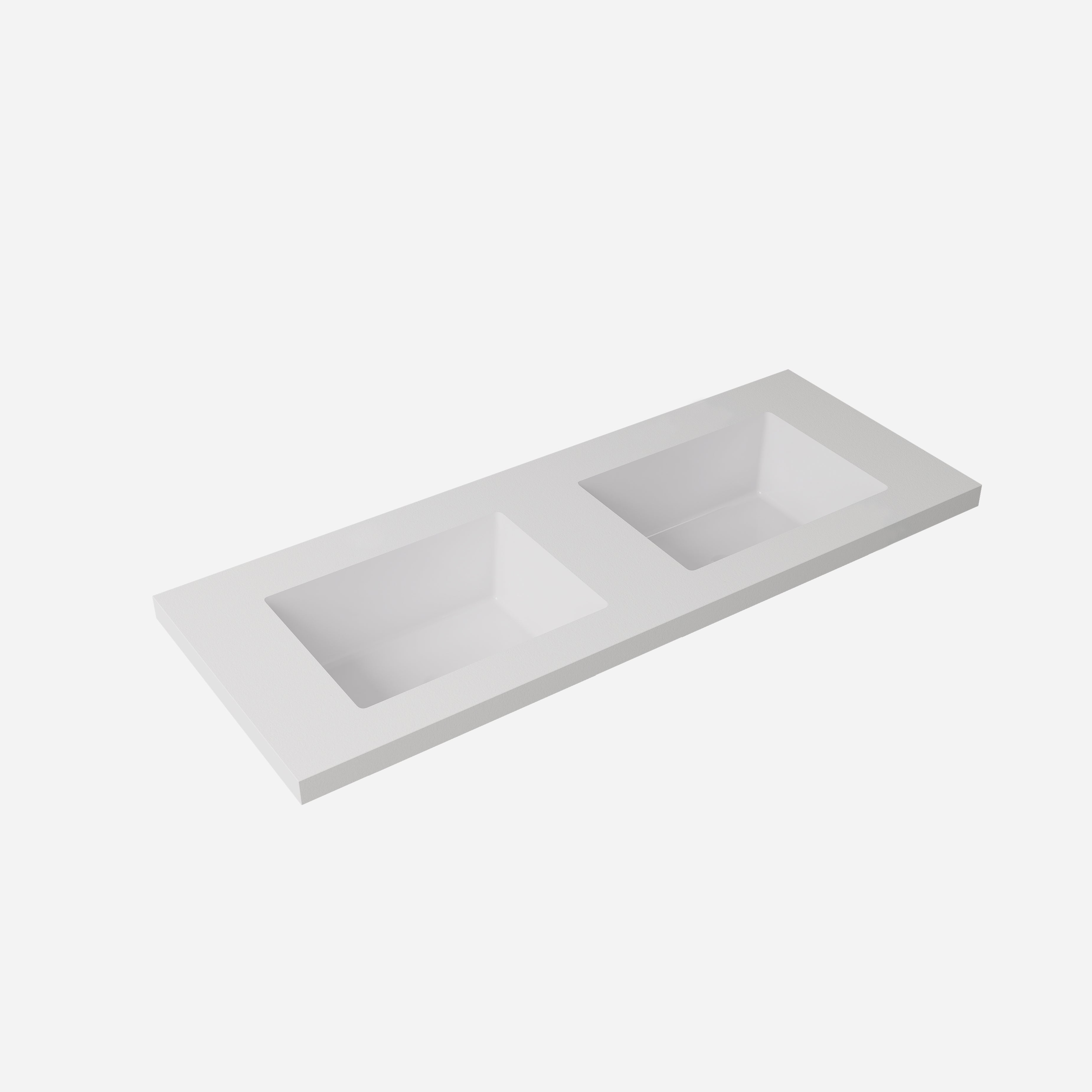 Plain White Undermount Sintered Stone Top With Seamless Ceramic Basin Without Tap Hole