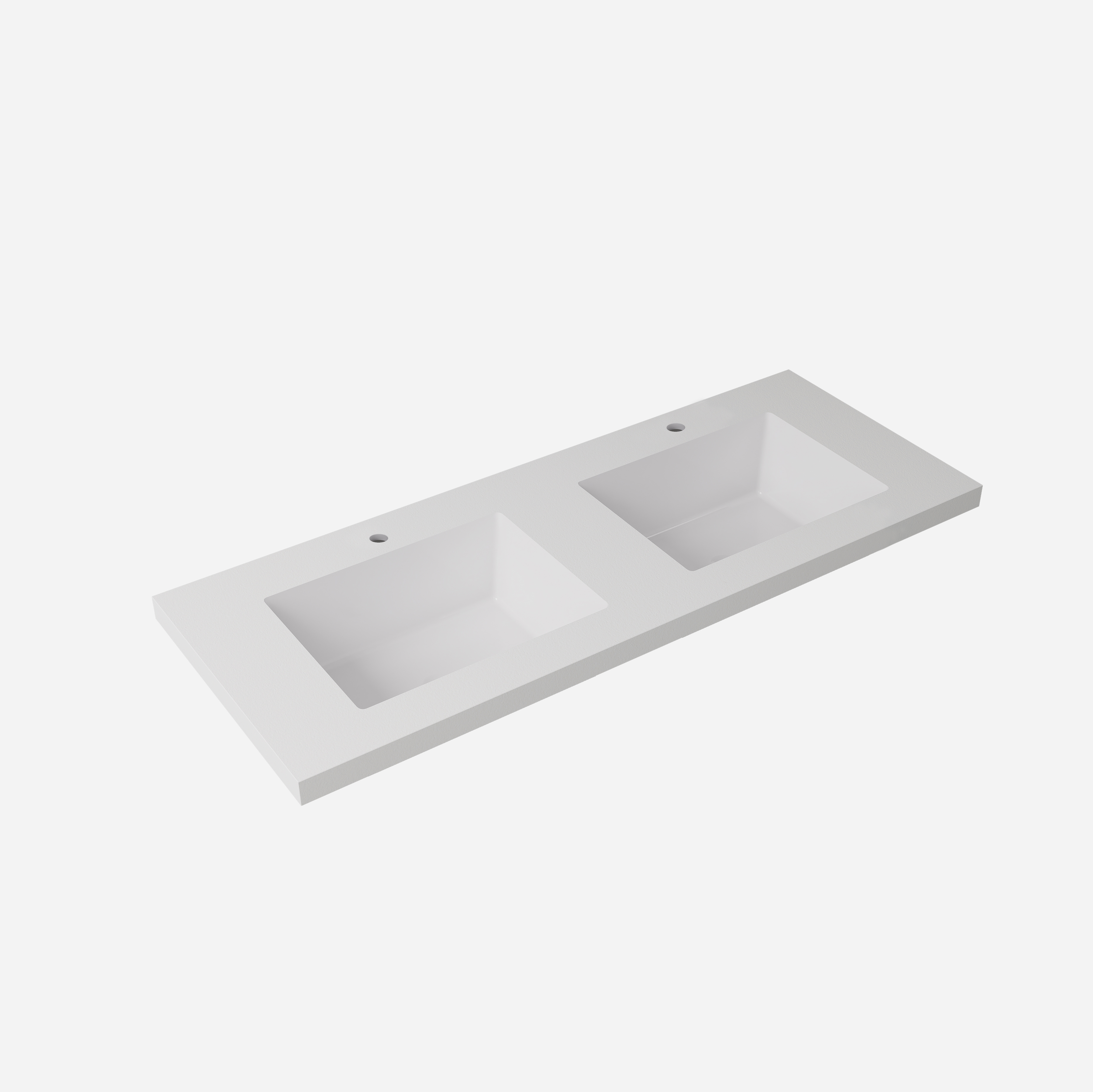 Plain White Undermount Sintered Stone Top With Seamless Ceramic Basin With Tap Hole