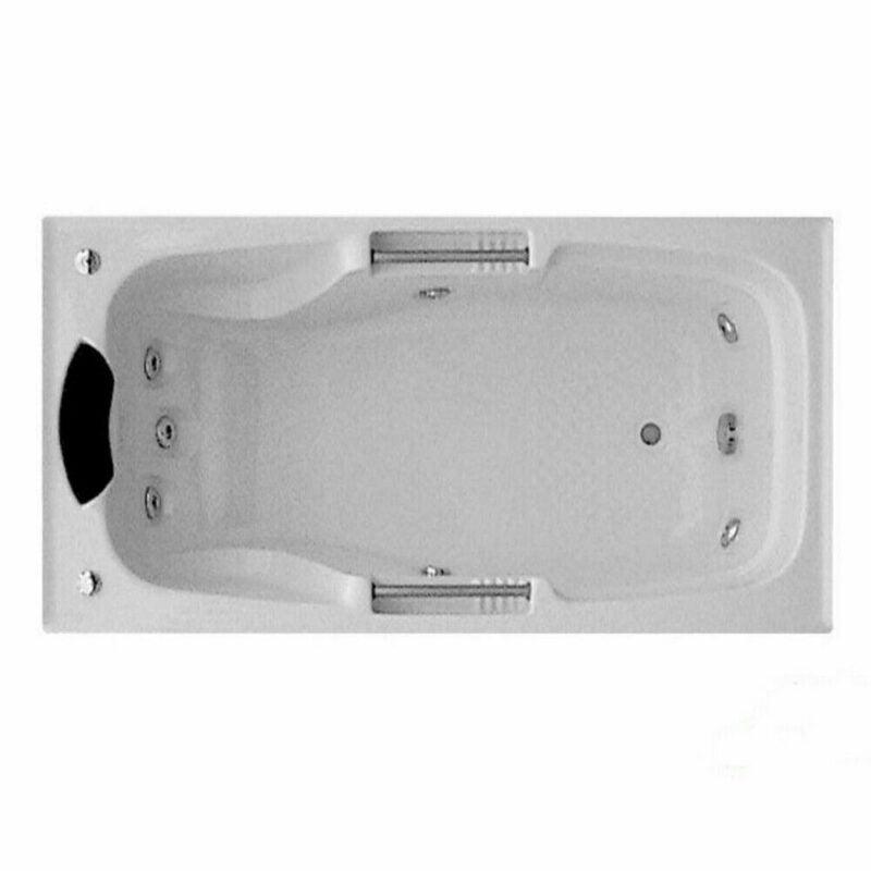 Marchena 1725*860*530mm White Acrylic 7/12 Jets drop in Rectangle Spa Bath Tub - Living and Bathroom