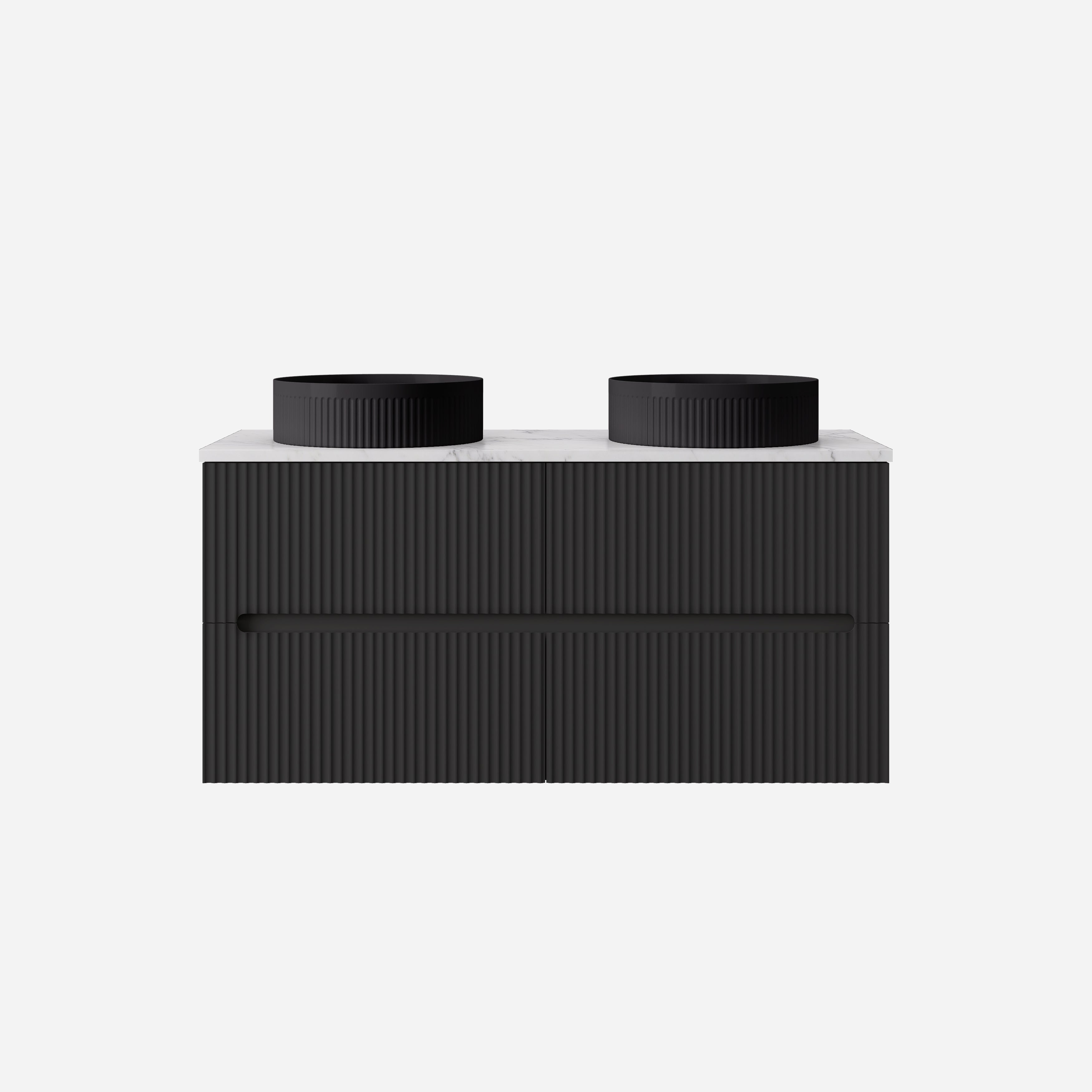 Cabarita Morden Wall Hung PVC Cabinet Matte Black