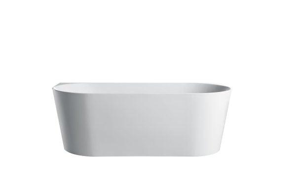 Musen 1500mm Back-to-Wall Gloss White Bathtub - Living and Bathroom